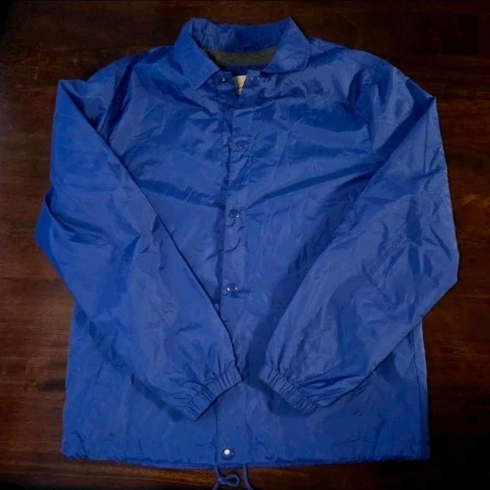 Vintage Sears Roebuck & Co Jacket Royal Blue Mens Medium Fleece Lined 80's Style